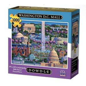 Dowdle Folk Art Washington D.C. Mall 1000 Piece Jigsaw Puzzle 19 X 26 Inch New